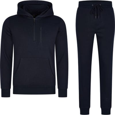Mario Russo Trainingspak Achilles - Huispak - Joggingpak - Hoodie - Zwart - M