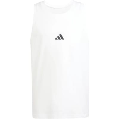 Adidas Essentials Small Logo Mouwloos T-shirt Wit XS / Regular Man