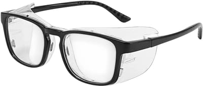 Bril-Anti-Pollen Bril voor Volwassenen - Blauw Licht Filter -Anti - Volledig Siliconen Montuur - Gepolariseerd - Transparante Computerbril en Beschermbril - Unisex-Zwarte rand