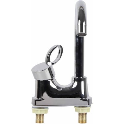 G1/2 Badkamer Wastafelkraan Warm en Koud Water Mixer Dubbel?Gat Keukenkraan voor Keuken Thuis gray