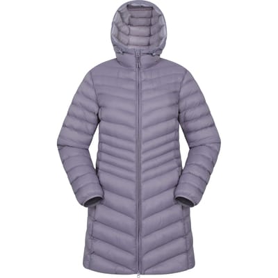 Mountain Warehouse Dames/Dames Florence lange gewatteerde jas (Donker paars)