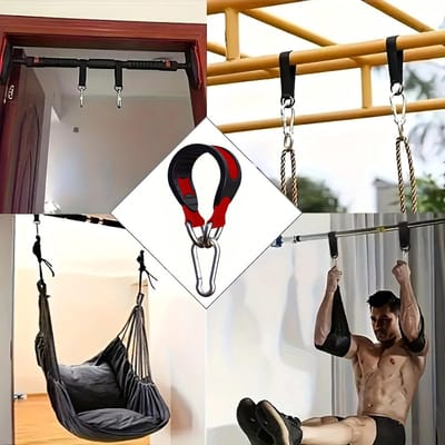 Bokszak Ophanging - Hangmat Houder - Fitness Training - Schokabsorberend Ontwerp - 136 x 46 cm - Zwart