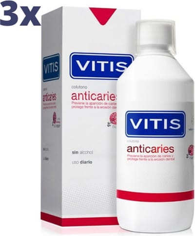 3x Vitis Anticaries Mondwater