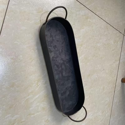 Plateau style rétro avec poignée en métal, adapté à la décoration de la maison et du jardin, plateau à pain 1pc