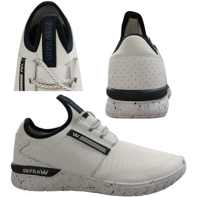 Supra Flow Run Lace Up Heren Casual Trainers Wit 008021 135 Q1