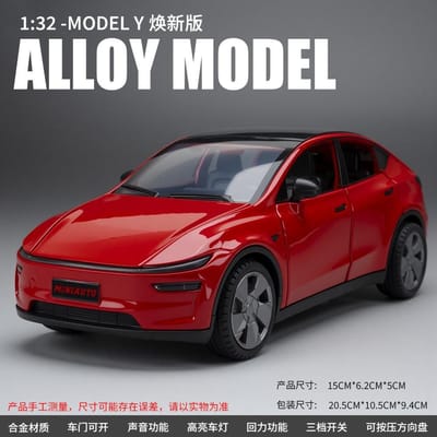 1:32 Modi Y Gesimuleerd Legering Nieuwe Energie Speelgoedauto Met Geluid En Licht Pull Back Kinder Speelgoed Cadeau red