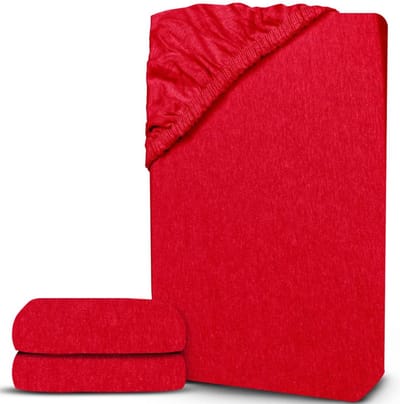 White-Label® Matrasovertrek 90x200 - Dekbedovertrek - Hoeslaken - Matrasbeschermer - Extra Zacht - Rood
