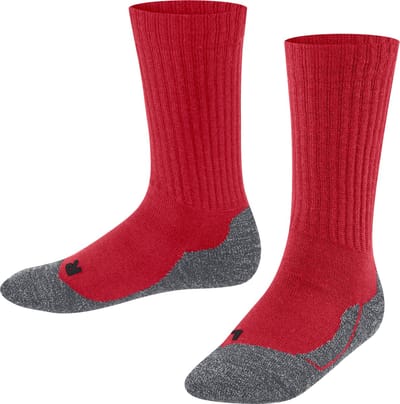 FALKE Active Warm dik ademend wol functioneel materiaal sokken kinderen rood - maat 23-26