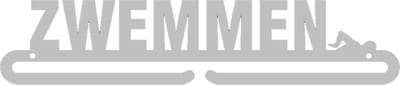 Zwemmen Medaillehanger RVS (35cm breed) - Nederlands product - sportcadeau - topkado - medalhanger - medailles - zwemsport - muurdecoratie