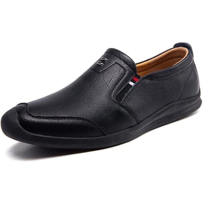 Herenschoenen Herfst Instappers Loafers Casual Schoenen Leerschoenen Britse Wilde Echt Leer Heren Rijschoenen 44 black