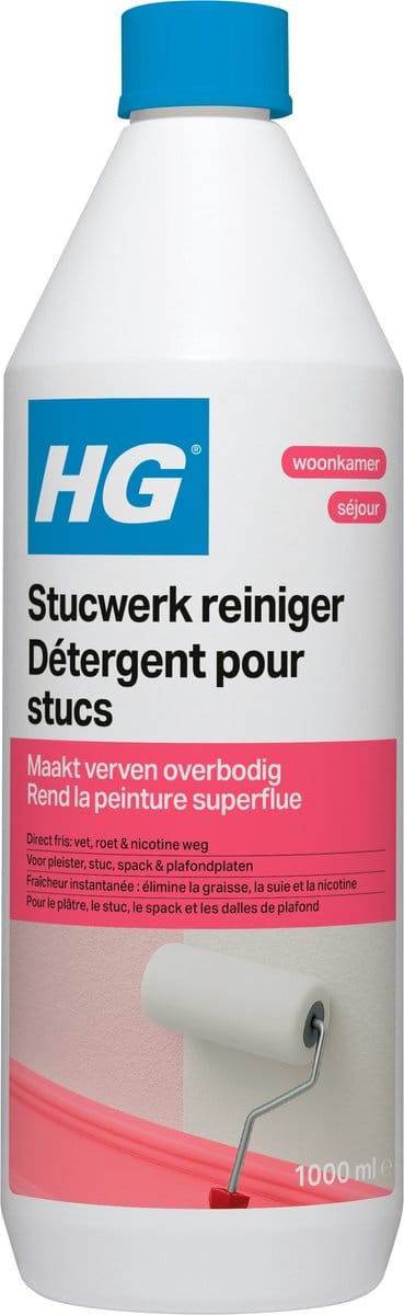 HG - Stucwerk Reiniger - Zeer Snelle Werking - Grondige Reiniging - 1L - 1 stuk