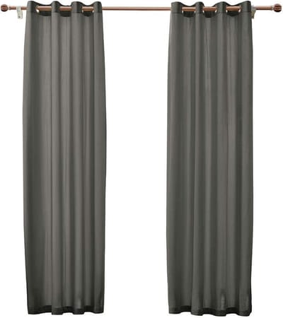 Larson - Velvet Gordijnen - 2.8m x 2.5m - Ringen - Donkergrijs