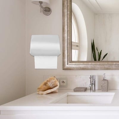 Dailygoods- Papierrolhouder Waterdicht - Wandmontage - Roestvrij Staal - Duurzaam - Ruimtebesparend - Geschikt voor Hotels/Restaurants - Toiletpapierdispenser
