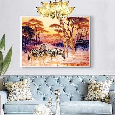 Diamant schilderij dier giraffe diamant mozaïek borduurwerk schilderachtige volledige dille ronde strass 20X30CM