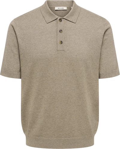 ONLY&SONS - ONSLOUI REG 12 SS MEL POLO KNIT NOOS - Heren - Polo's