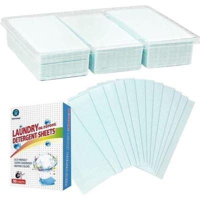 Feuilles de détergent à lessive, détergent à lessive, 90 lavages boîte détergent en feuille, détergent nano-concentré, ecologique,