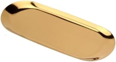 Ovaal Dienblad - Sieradenrekje Bureau Organizer - Sieraden Presenteren - Roestvrij Staal - Groot - Goud