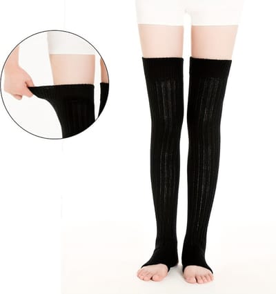 Livano Beenwarmers - Dames - Overknee - Ballet - Wol - Kniekousen - Leg Warmers - Warm - Wit - L