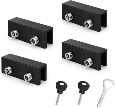 Verstelbare Sliding Lock voor Deuren en Ramen - 4 Stuks met Twee Sleutels, Veiligheidsoplossing voor Huis en Tuin