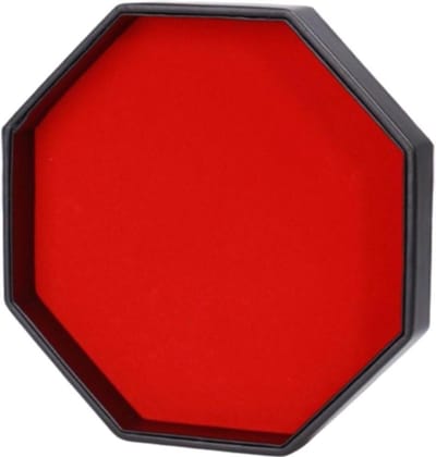Dobbelsteen Opberglade - Dobbelsteen Bak Dienblad - Spelaccessoires Beschermen - Zachte Vilten Binnenkant - 29 cm Breed - Zwart Rood