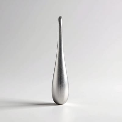 Cavill - Moderne Zilveren Hanger - 925 Sterling Zilver Geplatineerd - Slanke Druppelvorm - Minimalistische Elegante Dames Sieraad - 34x7 mm