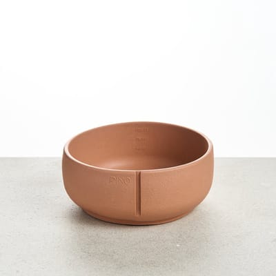 PINO Sandstone Hondenvoerbak Classic Feeder (hondenkom) - Terracotta (Salmon Terra) - Medium ⌀17,5cm - 1200ml