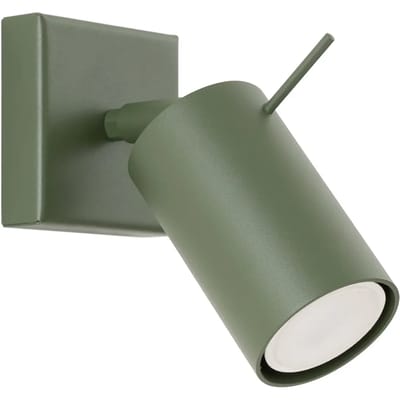 Sollux Lighting Wandlamp Ring - GU10 - olijfgroen - staal - 8x8x16cm
