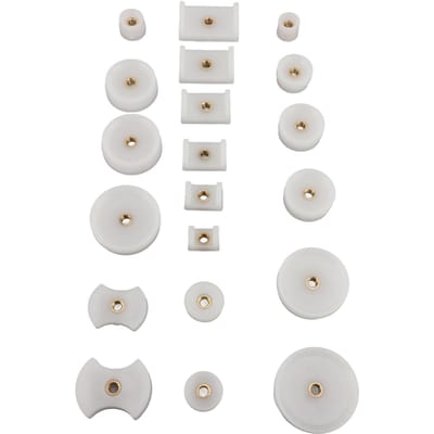 20 stuks Horlogekast Pers Matrijs Kit Horlogekast Achterkant Nylon Pasmatrijzen Set Professionele Horlogereparatie white