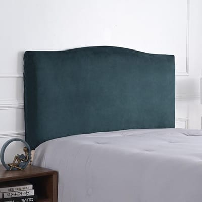 Effen kleur elastische Queen hoofdbordhoes zachte stofdichte hoofdbordhoes all-inclusive fluwelen hoofdbord wasbaar thuis hotel W150xH65-75cm