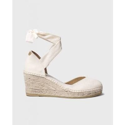 Espadrilles met sleehak en linten | JULIA