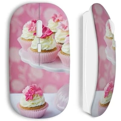 Draadloze Muis Cupcake design roze