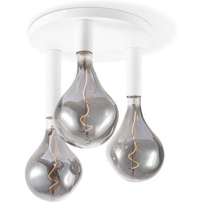 Home Sweet Home - Moderne LED Plafondlamp Drip - Wit - 35/35/23cm - Vierkant - geschikt voor E27 fitting - 3 lichts Plafondlamp gemaakt van metaal