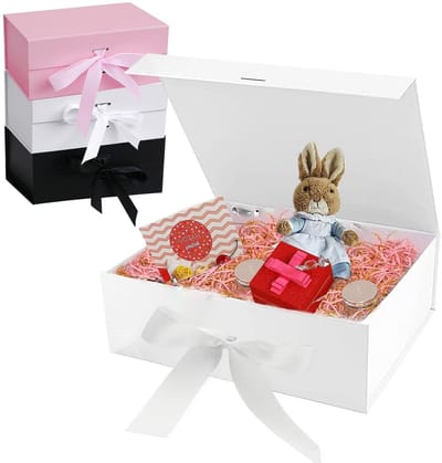 Dailygoods- Geschenkdoos met deksel - 21 x 17 x 7 cm - Magnetische Geschenkdoos - Cadeauverpakking - Verjaardag/Huwelijk - Hard Karton