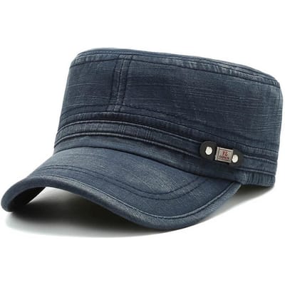 Mode Heren Dames Platte Baseballpetten Buiten Casual Volwassen Zon Hoeden Hip Hop Hoed Sport Golfpetten Water Wasbaar Snapback Petten Adjustable marineblauwe kleur