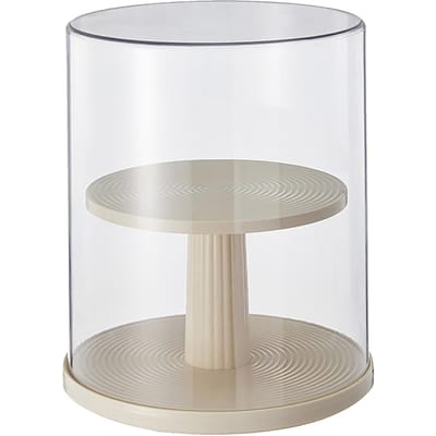2-laags displayvitrine voor actiefiguren, draaibaar, stofdicht, opbergdoos voor blind boxes voor figuren white