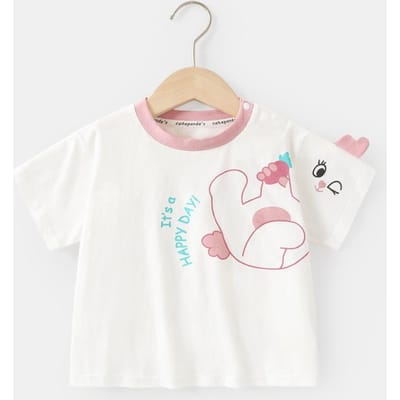 Babykleding Casual T-shirts met korte mouwen Zomerkleding Jongens Meisjes Baby Kinderen Kinderen Zomer Tops met halve mouwen 120cm
