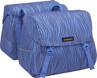 New Looxs Alma Joli Double - Dubbele Fietstas - Geschikt voor elke Bagagedrager - Ook voor Elektrische Fietsen - Ruim, Stevig en Vormvast - 37 L - Blauw