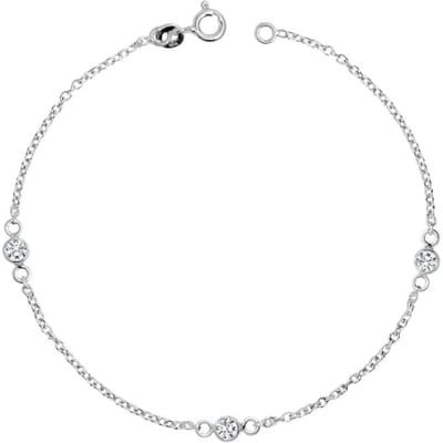 Vrouwenarmband met zirconia in 925 sterling zilver BIPU009