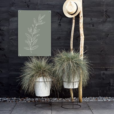 MOODZ design | Tuinposter | Buitenposter | Illustratie natuur 2 | 50 x 70 cm | Groen