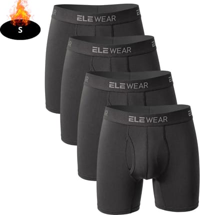 Nivard Onderbroeken Heren - Boxershort - Ondergoed - Boxer - Underwear - Mannen - 4 Pack - Zwart - S