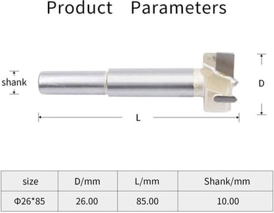 Houtboor Forstner - Booraccessoires - Multifunctionele boor - Boorset - Diameter 26 mm voor houtbewerking