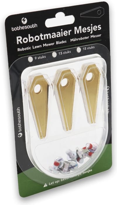 To the South® Robotmaaier Mesjes titanium geschikt voor Bosch Indego 10 C - 3 stuks