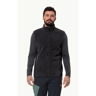 Jack Wolfskin Waldsteig FZ Vest Men - Bodywarmer - Heren - Fleece - Zwart - Maat XL