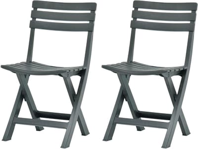 Tuinstoelen Set - Buitenstoelen Opvouwbaar - Genieten Buiten - Weerbestendig Kunststof - Set van 2 - Groen
