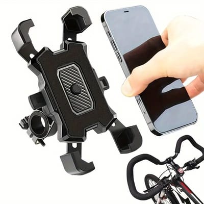 Telefoonhouder Fiets, Motor en Scooter - 360 Graden Rotatie - GSM Houder Fiets - Accessoires - Fiets Telefoonhouder Universeel - Fietshouder - Zwart-telefoonhouder fiets waterdicht