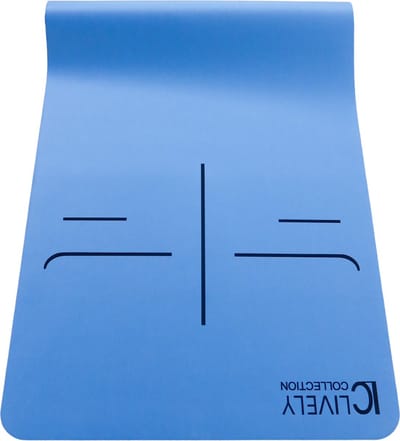 yoga mat - yogamat - yogamat anitslip -sportmat -natuurlijk rubber - PU yogamat - ashtanga mat - pro grip - 183 cm x 61 cm x 4mm - petrol blauw