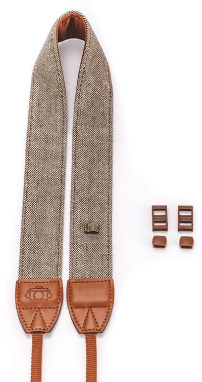Dailygoods- Camera Riem Duurzaam - Verstelbare Riem - Katoen/PU-leer - Geschikt voor de meeste Camera's - Comfortabel voor Nek/Schouder - Cadeau voor Fotografieliefhebbers - Camera Strap