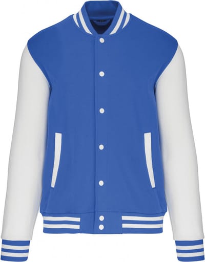 Kariban College jacket unisex K497 - Light Royal Blue / White - 3XL