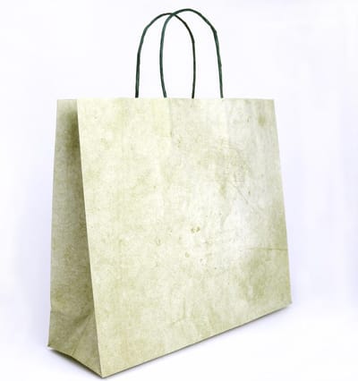 Draagtassen Gerecycled Papier - Groen - Urban Jungle - 32 + 10 x 27 cm – 50 Stuks