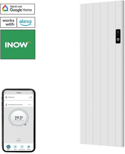 VERSA Elektrische Wand radiator 2000W – Slim Comfort met Stijl! Met WİFİ